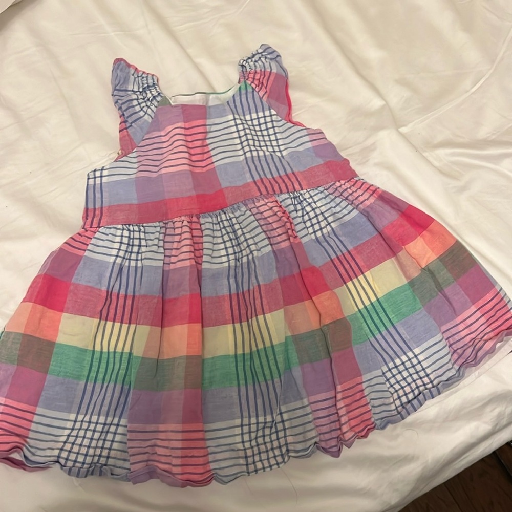 Gap Girls pastel Plaid Dress size: 2T